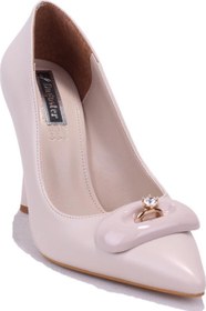 Resim Dagoster DZA07-1170600 Bej Stiletto Topuklu Kadın Ayakkabı 