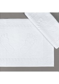 Resim Beyaz Ayak Havlusu 10 Adet Otel Apart Pamuk 250 Gram Beyaz 