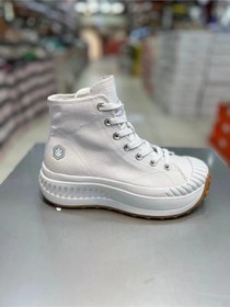 Resim Lumberjack Neha Hi Beyaz Kadın Keten Spor Ayakkabı V1-Beyaz 