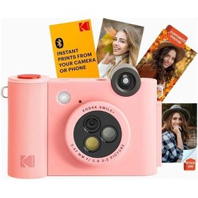 Resim Kodak Smile+ 10mp Anında Kamera Ve Bluetooth Fotoğraf Yazıcısı Dijital Fotoğraf Makineleri Açık Pembe 