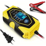 Resim Xuweiwei 12v 24v Tam Otomatik Sarı Araç Akü Şarj Cihazı Agm Lifepo4 Kurşun Asit Akü Onarım Şarjı 