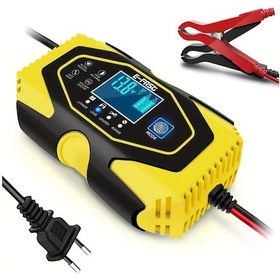 Resim Xuweiwei 12v 24v Tam Otomatik Sarı Araç Akü Şarj Cihazı Agm Lifepo4 Kurşun Asit Akü Onarım Şarjı 