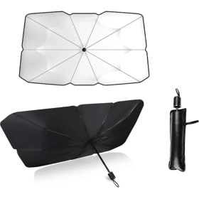 Resim Araba Güneşlik Iç Ön Cam, Katlanır Araba Güneşliği Şemsiyesi, Uv Işınlarının% 99,9'unu Engeller, Arabalar, Suv'lar, Kamyonlar Için (130X75CM) (Kaliteli Kılıf Hediye). 