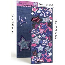 Resim Karalama Defteri Kırtasiye Yıldız Süslü Çıkartmalar Dergisi Planlayıcısı Deco Etiket Kore Etiket Sanat Diy El Sanatları Albümü Gınger 