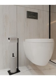 Resim Tuvalet Kağıtlığı Yedekli Özel Tasarım Ağır Döküm Ayaklı Devrilme 
