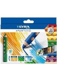 Resim Lyra Groove Triple One Boya Kalemi 12'Li Askılı Paket 