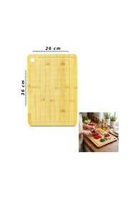 Resim 26x36x1.8cm Ahşap Bambu Kesim Panosu - Kesme Tahtası 5570 Çok Renkli 