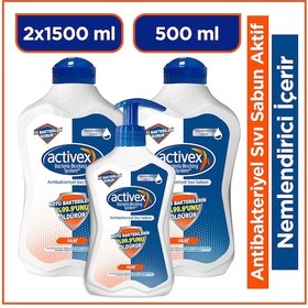 Resim Activex Aktif Antibakteriyel Sıvı Sabun 2 x 1500 ML + 500 ML 