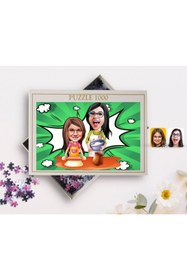 Resim Bk Gift Kişiye Özel Anne Kız Karikatürlü 1000 Parça Profesyonel Puzzle-2 