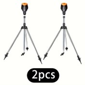 Resim 2 Adet Ayarlanabilir 360° Döner Fıskiye Başlığı ve Teleskopik Tripod Stand - Sessiz Çalışma, Çim ve Bahçe Sulama için Esnek Püskürtme Desenleri, Araç Temizliği, Dayanıklı Metal Yapı, ABD/ABU Dişli Uyumlu, Yüksek Kaliteli Nozul, Çok Amaçlı Fıskiye, Ev Bahçıvanları İçin 