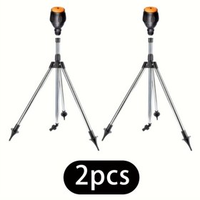 Resim 2 Adet Ayarlanabilir 360° Döner Fıskiye Başlığı ve Teleskopik Tripod Stand - Sessiz Çalışma, Çim ve Bahçe Sulama için Esnek Püskürtme Desenleri, Araç Temizliği, Dayanıklı Metal Yapı, ABD/ABU Dişli Uyumlu, Yüksek Kaliteli Nozul, Çok Amaçlı Fıskiye, Ev Bahçıvanları İçin 