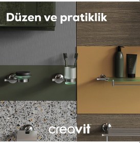 Resim Creavit BJ11023 Joyful Diş Fırçalık Krom 