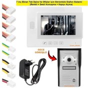 Resim 7 Inç Ekran Tek Daire Ve Ofisler Için Görüntülü Diafon Sistemi 