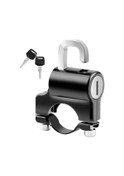 Resim Xindoker Metal Motosiklet Kask Kilit, 22-24mm Çap Uyumlu, 2 Anahtar, Siyah, Bisiklet-elektrikli Scooter Güvenliği Siyah 