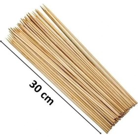 Resim Asil Acar Home Ahşap Çöp Şiş Çubuğu 30 cm - 50 Adet Mudanis 