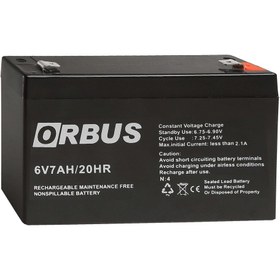 Resim ORBUS Akü 6v 7ah Orbüs ( 150 X 30 X 95 Mm ) 