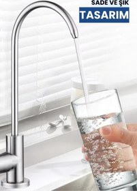 Resim İthal Lüks Su Arıtma Musluğu | Paslanmaz Gövde • Kolay Montaj • Tüm Sistemlerle Uyumlu (Üreticiden) 