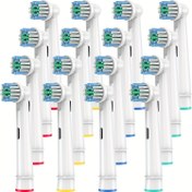 Resim 4/8/16 adet Yedek Diş Fırçası Başlıkları Oral-B Diş Fırçaları için Uygun - Profesyonel Temizlik, Yumuşak Kıllar, Ergonomik Tasarım, Beyaz ve Renkli Tutacaklar (Mavi, Yeşil, Kırmızı, Sarı) Temizlik, Ağız Sağlığı Temel Gereksinimleri, Modern Banyo Aksesuarları, Yüksek Kaliteli Diş Sağlığı 