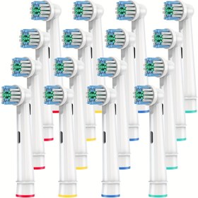 Resim 4/8/16 adet Yedek Diş Fırçası Başlıkları Oral-B Diş Fırçaları için Uygun - Profesyonel Temizlik, Yumuşak Kıllar, Ergonomik Tasarım, Beyaz ve Renkli Tutacaklar (Mavi, Yeşil, Kırmızı, Sarı) Temizlik, Ağız Sağlığı Temel Gereksinimleri, Modern Banyo Aksesuarları, Yüksek Kaliteli Diş Sağlığı 