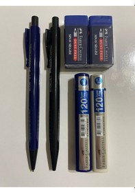 Resim Faber Econ Siyah-lacivert Set +faber 120'li Uç 2 Adet + Faber Silgi 2 Adet Siyahlacivert 