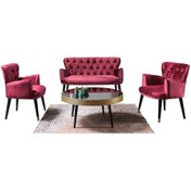 Resim mobilyabazari Vega 2+1+1 Çay Seti Koltuk Takımı (salon, Balkon, Ofis) Bordo 