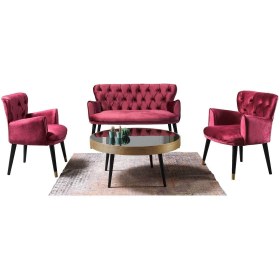 Resim mobilyabazari Vega 2+1+1 Çay Seti Koltuk Takımı (salon, Balkon, Ofis) Bordo 