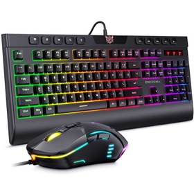 Resim Zore Onikuma G21 RGB Oyuncu Klavye Mouse Seti - Siyah 