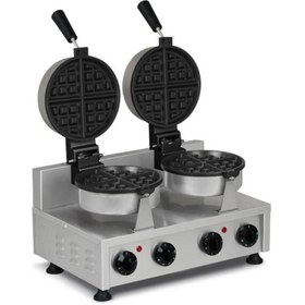Resim OMAKE WFL11.E22 Zamanlayıcılı Çiftli Amerikan Waffle Makinesi, Elektrikli 