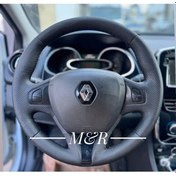 Resim Renault Clio 4 Araca Özel Kaplama Deri Direksiyon Kılıfı 