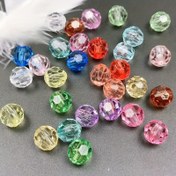 Resim 1000 adet 32 Yüzeyli Şeffaf Akrilik Köşe Boncuk, 6mm, DIY Kolye, Pendent, Telefon Kılıf Aksesuarları ve Ev Dekoru için 