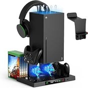 Resim FYOUNG Xbox Serisi X için fan standı, kulaklık tutucu aksesuar seti, X serisi, kontrol cihazı ve kulaklık tutuculu fan soğutma sistemi 