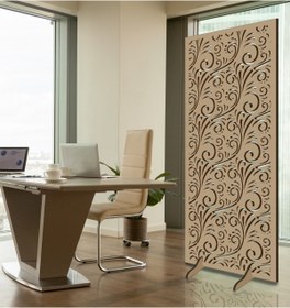 Resim Liar Dekor Liar Ahşap Seperatör (Paravan) - KSP-13 - (10 mm) - (69 cm x 139 cm) - (Ham) 