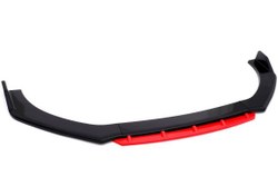Resim Universal Megane Ön Tampon Altı Lip ABS Plastik 4 Parça Kırmızı 