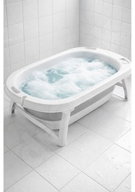 Resim Katlanabilir Bebek Küveti - Akordiyon Yer Kaplamayan Çocuk Küveti - Katlanır Küvet Banyo 