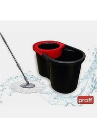 Resim Turbo Star Black Microfiber Döner Başlıklı Temizlik Seti Büyük Boy Mop 13 Lt. 