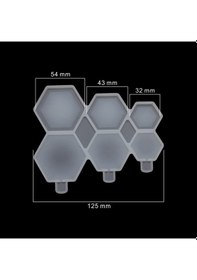 Resim Tahtakale Toptancı Silikon Kalıp Beşgen Model Bombeli Ve Düz Şeker Lolipop Kalıbı 6 Lı Çok Renkli 