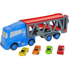 Resim Sole Oyuncak Sürtmeli 4 Arabalı 2 Katlı Tır 