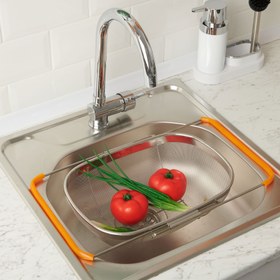 Resim Paçi Çelik Sürgülü Süzgeç - 34 cm 