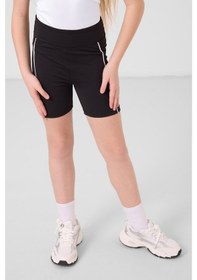 Resim Tommylife Siyah Esnek Standart Fit Basic Performans Kız Çocuk Tayt - 75189 Siyah 
