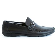 Resim JuBu Erkek Hakiki Deri Loafer Rok Ayakkabı Metal Detaylı 