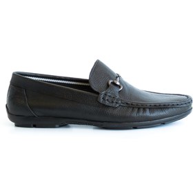Resim JuBu Erkek Hakiki Deri Loafer Rok Ayakkabı Metal Detaylı 