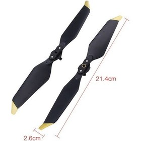 Resim Pazly Djı Mavic Pro Platin Versiyonu İçin 8331f Katlanabilir Gürültü Azaltıcı Helis, 4 Çift Altın Kenarlı Paket 