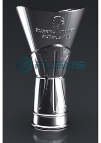 Resim 37 Cm Euroleague Basketbol Şampiyonluk Kupası Kaliteli Gümüş Kaplama 