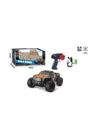 Resim Şarjlı 1:10 Rc Dev Off-road Araba 15km/h Hızlı Arazi Aracı 40 Cm - Turuncu 