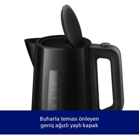 Resim Delixa HD9318/20 Su Isıtıcı, 1.7 L Kapasite, 360° Döner Tabanlı, 2200W, Siyah 