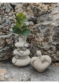 Resim Cottonova C44 Dekoratif Vazo Ve Figür Beyaz 