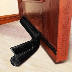 Resim Xspring Kapı Contası, Ayarlanabilir, Soğuk Hava, Rüzgar, Toz ve Gürültü Engeller, Siyah Kumaş, 91cm'ye Kadar Uzunluk, 3.8cm Boşluk İçin 