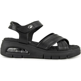 Resim Muya Plivati Airmax Topuk Dik. Memory Foam Kadın Sandalet Siyah Siyah 