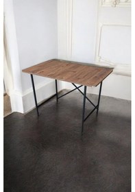 Resim Orlando Metal Ayaklı Çalışma Ofis Bilgisayar Masası Ahşap Masa Kahverengi 