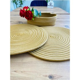 Resim Jütex Home Jüt Hasır Amerikan Servis Supla ve Sepet 3 Parça 